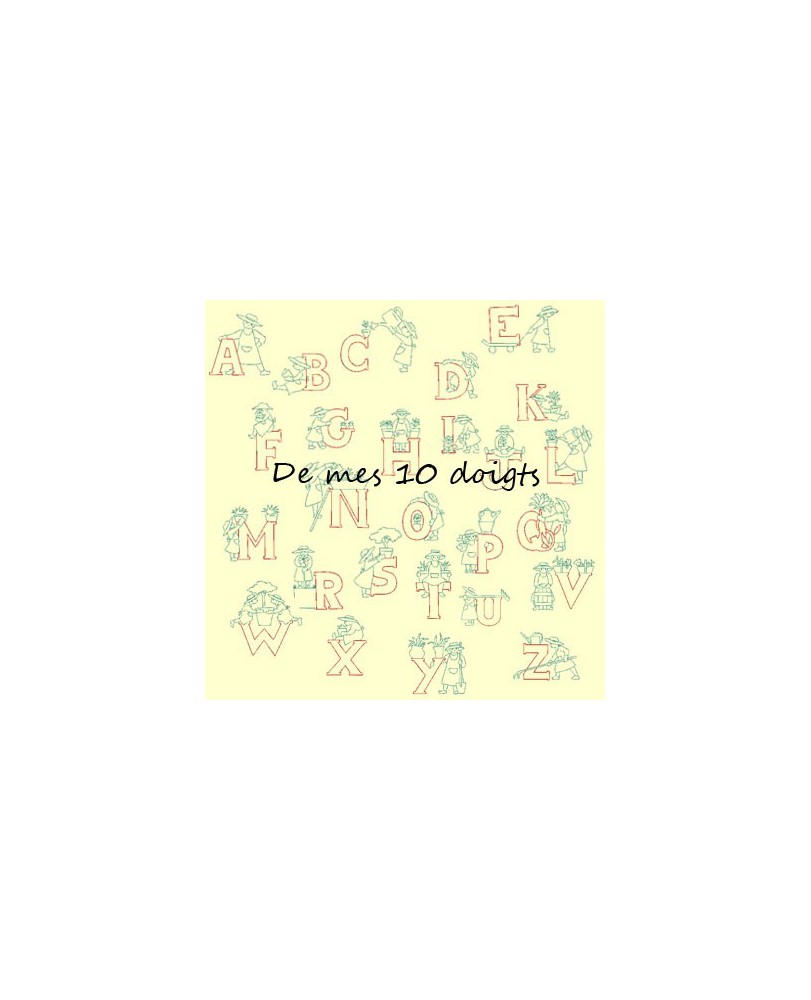 Alphabet Jardin - cadre 10x10