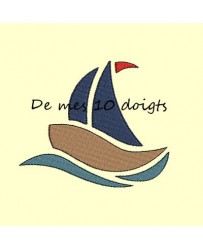 Bateau en appliqué - 3 tailles