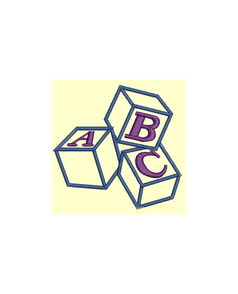 Cubes en version appliqué - Appliqués