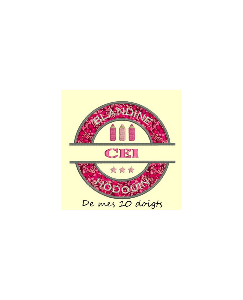 Appliqué demi-cercles en appliqué - 3 fichiers